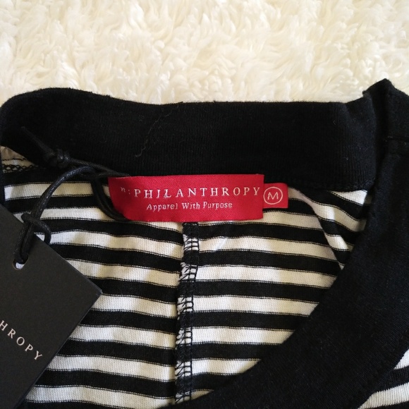 n:PHILANTHROPY Striped Muscle💪 Tee - NWT - Picture 4 of 7